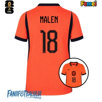 Țările de Jos Donyell Malen #18 Echipament de Fotbal Replică Mondial 2026 Femei Acasa